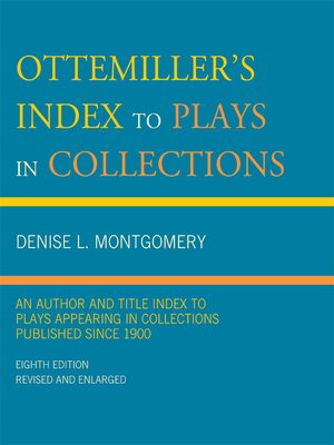 cover image of Ottemiller's Index to Plays in Collections